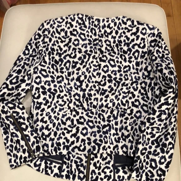 J. Crew leopard print zip front jacket - Picture 8 of 8